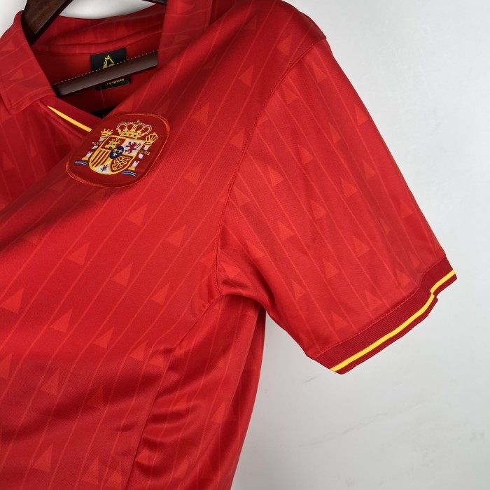 Retro Jersey 1988-1991 Spain Home Soccer Jersey Vintage Football Shirt