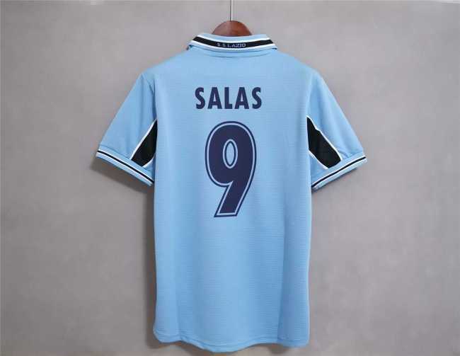 Retro Jersey 1998-1999 Lazio Home Soccer Jersey 9 SALAS Vintage Football Shirt