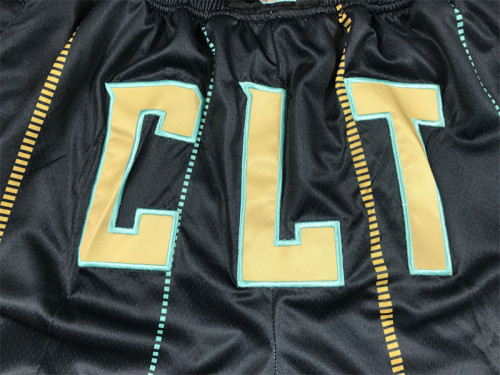 with Pocket 2023 Charlotte Hornets NBA Shorts City Edition Olive Basketball Shorts
