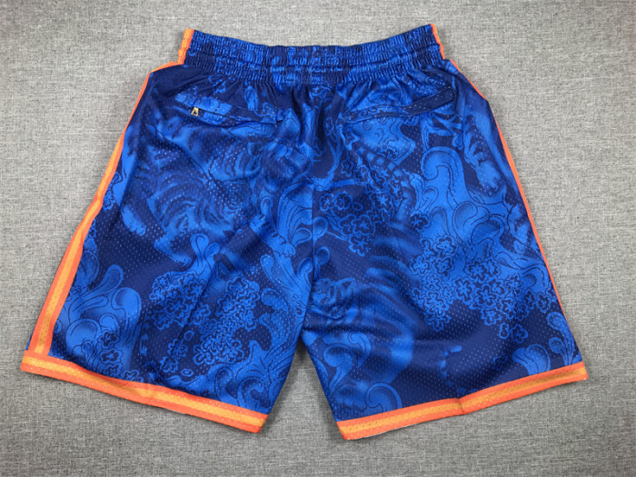with Pocket New York Knicks NBA Shorts Tiger Edition Basketball Shorts