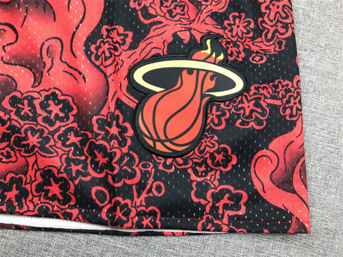 with Pocket Miami Heat NBA Shorts Tiger Edition Basketball Shorts