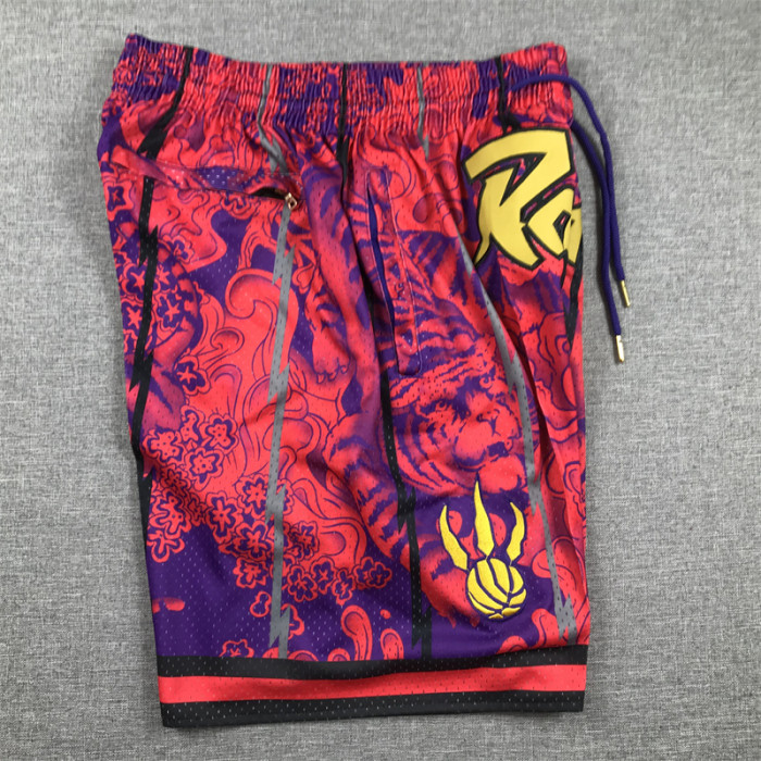 with Pocket Toronto Raptors NBA Shorts Tiger Edition Basketball Shorts