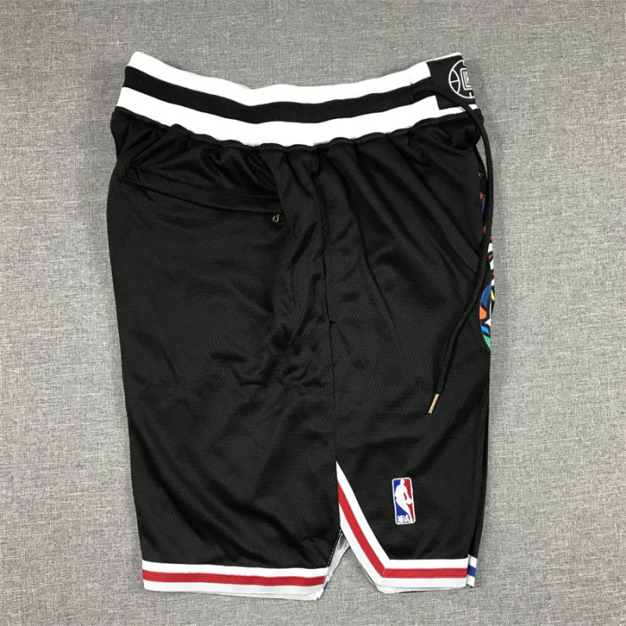 with Pocket 2023 Los Angeles Clippers NBA Shorts City Edition Black Basketball Shorts