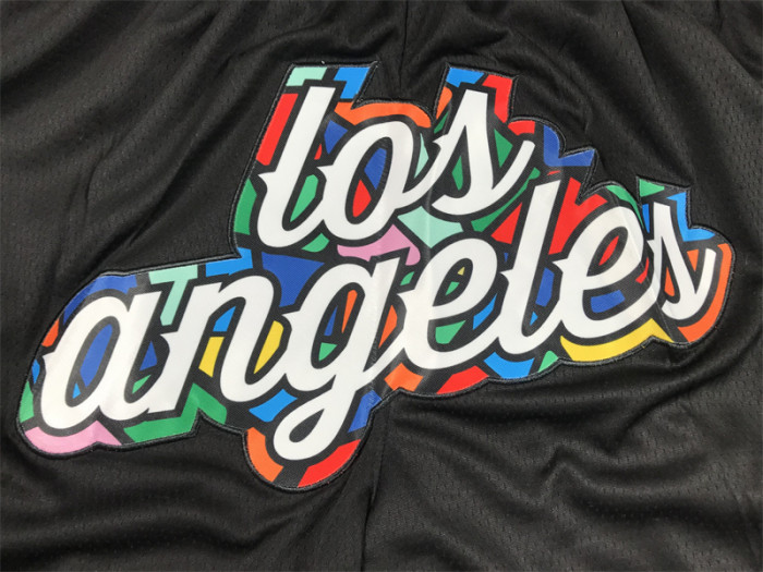 with Pocket 2023 Los Angeles Clippers NBA Shorts City Edition Black Basketball Shorts