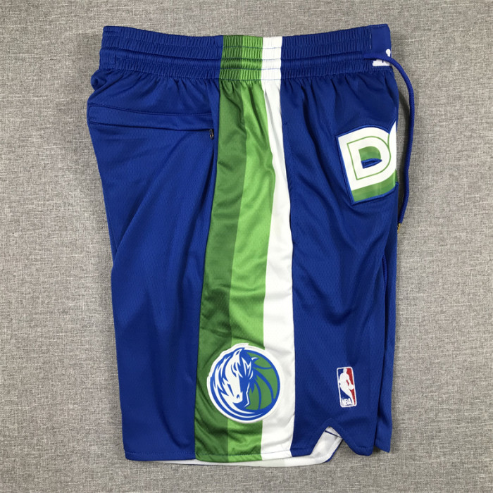 with Pocket 2023 Dallas Mavericks NBA Shorts City Edition Blue Basketball Shorts
