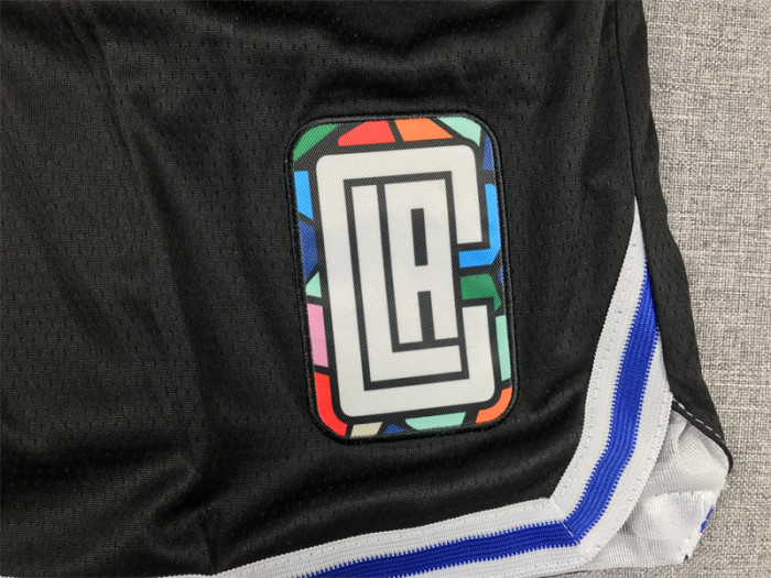 with Pocket 2023 Los Angeles Clippers NBA Shorts City Edition Black Basketball Shorts