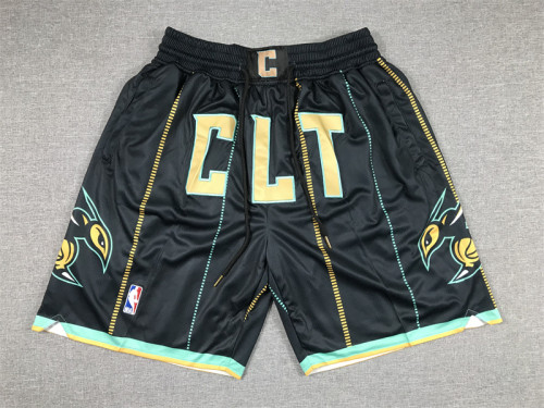 with Pocket 2023 Charlotte Hornets NBA Shorts City Edition Olive Basketball Shorts