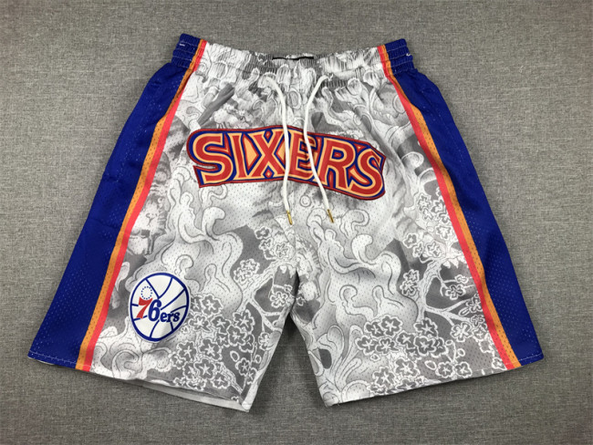 with Pocket Philadelphia 76ers NBA Shorts Tiger Edition Basketball Shorts