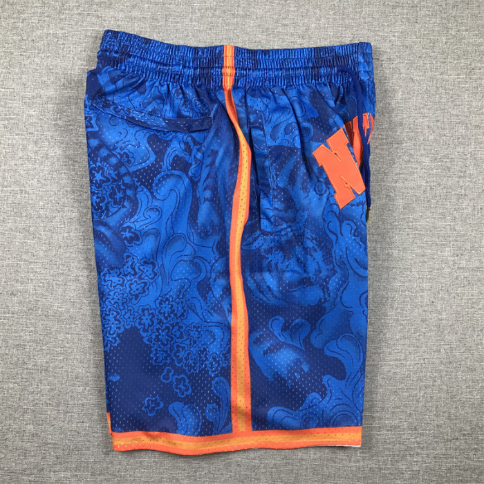 with Pocket New York Knicks NBA Shorts Tiger Edition Basketball Shorts