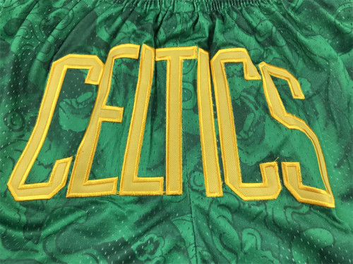 with Pocket Boston Celtics NBA Shorts Tiger Edition Basketball Shorts