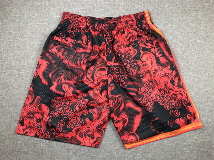 with Pocket Miami Heat NBA Shorts Tiger Edition Basketball Shorts