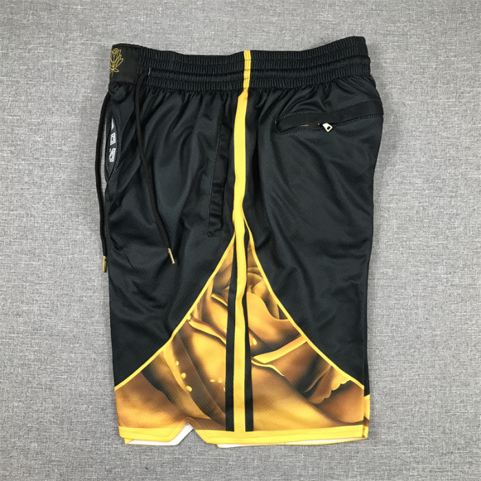 with Pocket 2023 Golden State Warriors NBA Shorts City Edition Olive/Gold Basketball Shorts