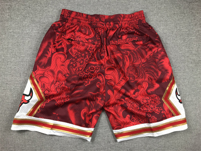 with Pocket Chicago Bulls NBA Shorts Tiger Edition Basketball Shorts