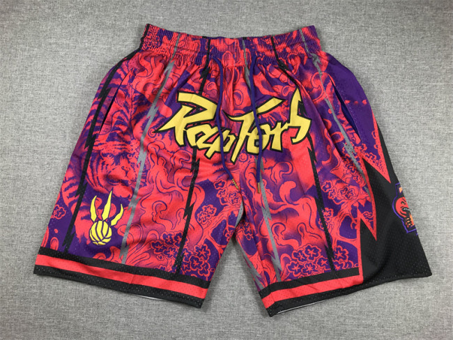 with Pocket Toronto Raptors NBA Shorts Tiger Edition Basketball Shorts
