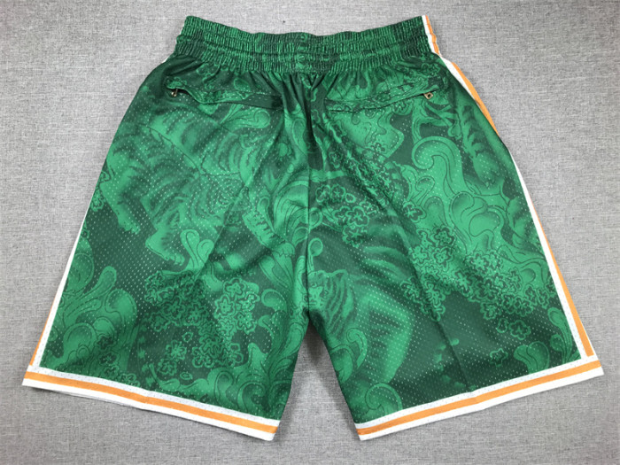 with Pocket Boston Celtics NBA Shorts Tiger Edition Basketball Shorts