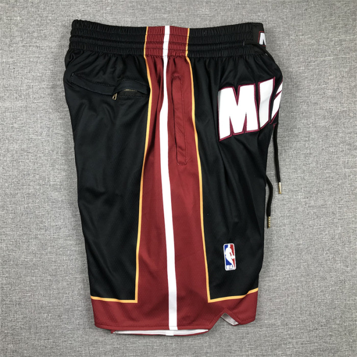 with Pocket Miami Heat NBA Shorts Black Basketball Shorts