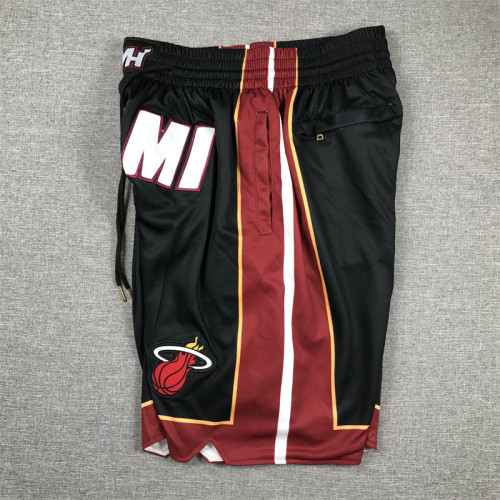 with Pocket Miami Heat NBA Shorts Black Basketball Shorts