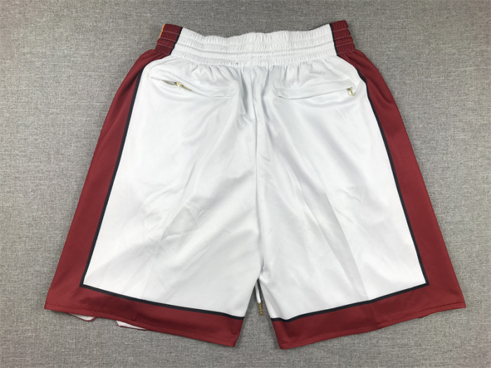 with Pocket Miami Heat NBA Shorts White Basketball Shorts