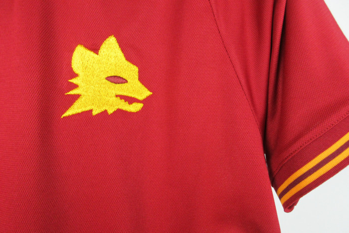 without Sponor Logo Fans Version 2023-2024 AS Roma Home Soccer Jersey Football Shirt