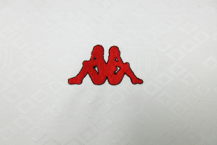 Retro AC Maillot 1989-1990 AC Milan Champions League Away White Vintage Soccer Jersey