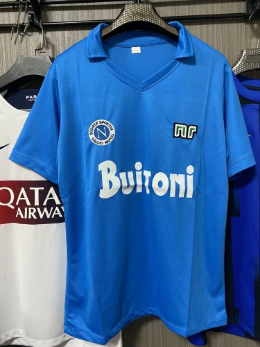 Retro Jersey 1986-1987 Calcio Napoli Home Soccer Jersey Naples Football Shirt