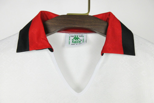Retro AC Maillot 1989-1990 AC Milan Champions League Away White Vintage Soccer Jersey