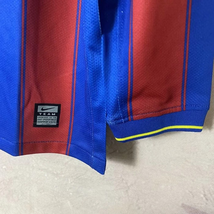 Retro Jersey Long Sleeve 2009-2010 Barcelona Home Soccer Jersey Vintage Football Shirt