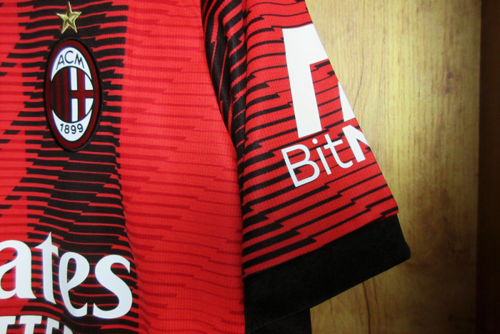 Fan Version 2023-2024 AC Milan Home Soccer Jersey AC Futbol Shirt S,M,L,XL,2XL,3XL,4XL