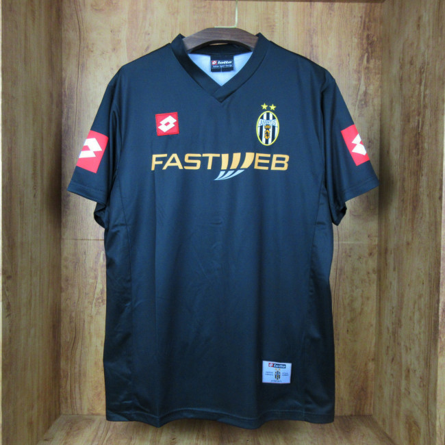 Retro Jersey 2001-2002 Juventus Away Black Vintage Soccer Jersey Football Shirt