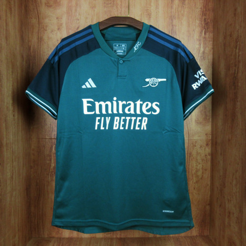 Fans Version 2023-2024 Arsenal 3rd Away Green Soccer Jersey