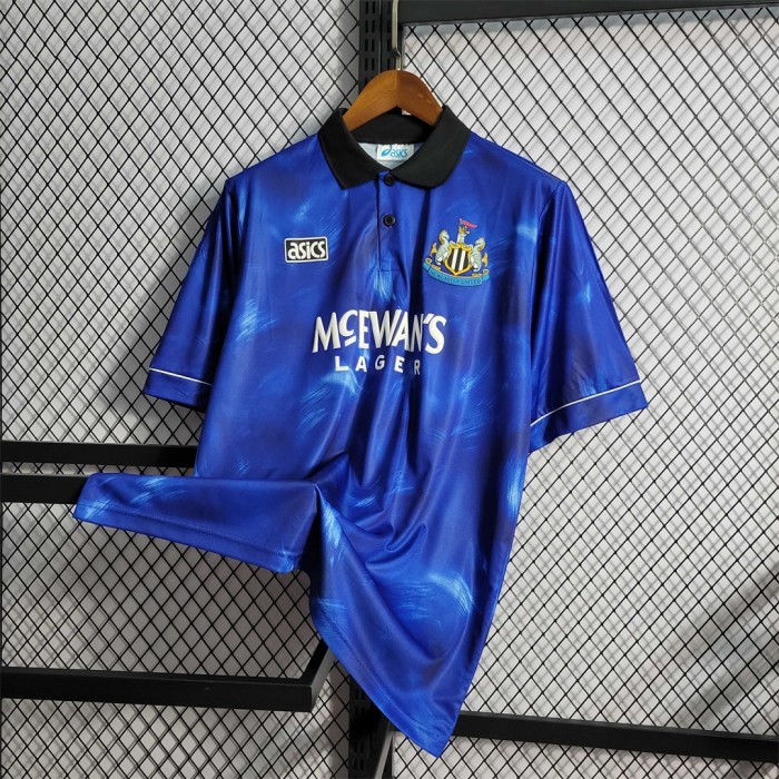 Retro Jersey 1994-1995 Newcastle United Away Blue Soccer Jersey Vintage Football Shirt