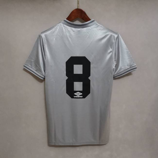 Retro Jersey 1986-1987 Newcastle United 8 Away Grey Soccer Jersey Vintage Football Shirt