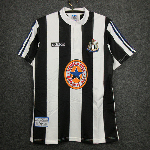 with EPL Patch Retro Jersey 1995-1997 Newcastle United SHEARER 9 Home Soccer Jersey Vintage Football Shirt