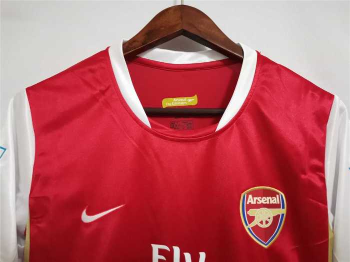 with EPL Patch Retro Jersey 2006-2007 Arsenal Home Soccer Jersey Vintage Football Shirt