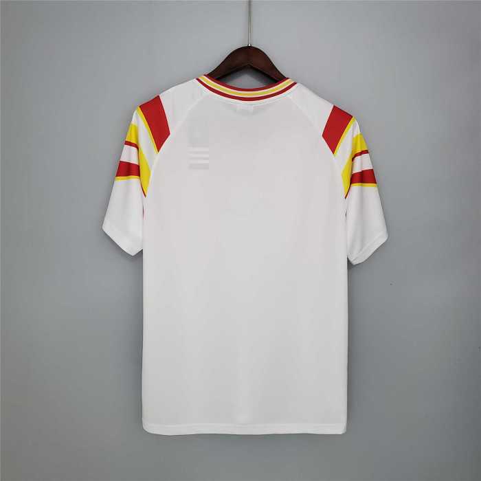 Retro Jersey 1996 Spain Away White Soccer Jersey Vintage Camiseta de España Football Shirt