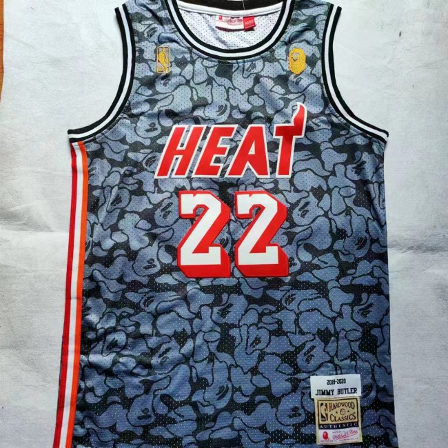Mitchell&ness 1993 Miami Heat 22 BUTLER Grey NBA Jersey Basketball Shirt