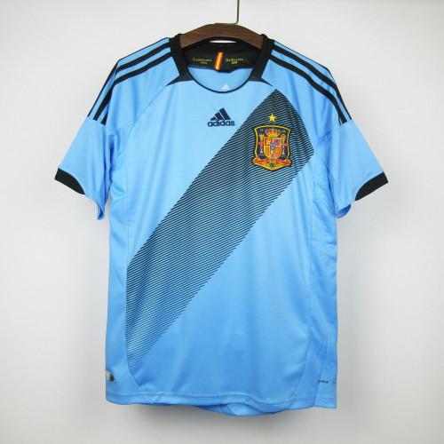 Retro Jersey Spain Euro 2012 Away Blue Soccer Jersey Vintage Camiseta de España Football Shirt