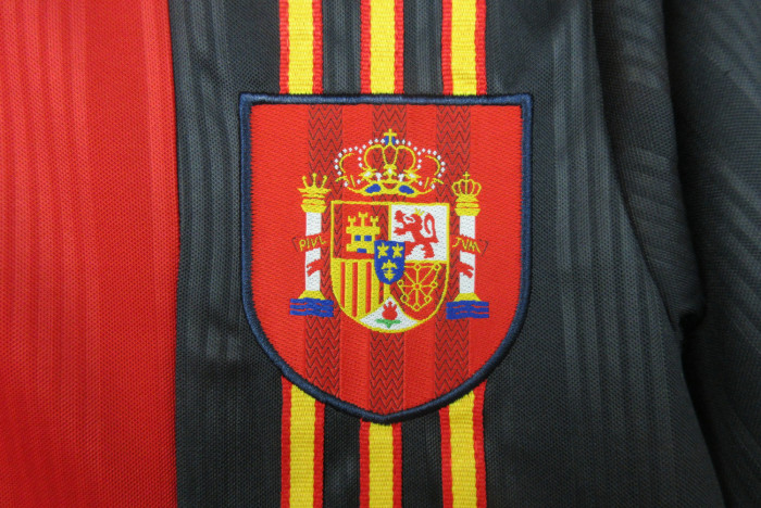 Retro Jersey 1996 Spain Home Soccer Jersey Red Vintage Camiseta de España Football Shirt