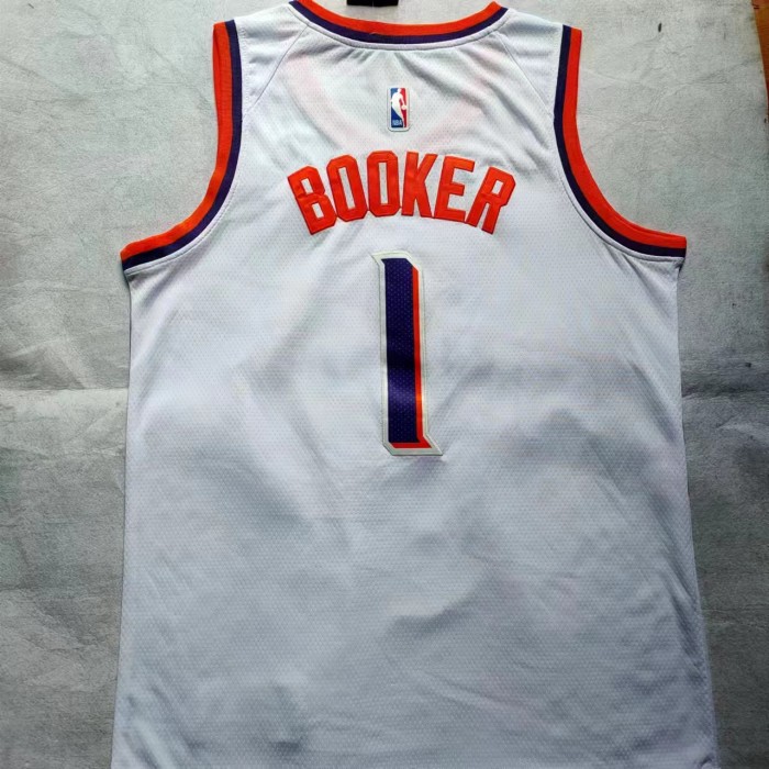 New 2023 Phoenix Suns 1 BOOKER White NBA Jersey