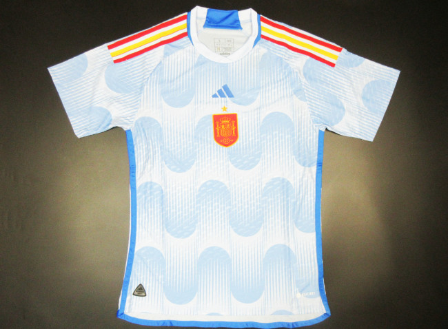 Player Version 2022 World Cup Spain Away Soccer Jersey Red Camiseta de España Football Shirt