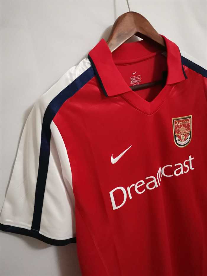 Retro Jersey Arsenal 2000-2002 Home Soccer Jersey Vintage Football Shirt