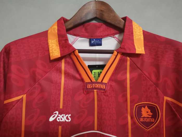 Retro Jersey 1996-1997 As Roma Home Soccer Jersey Vintage Football Shirt