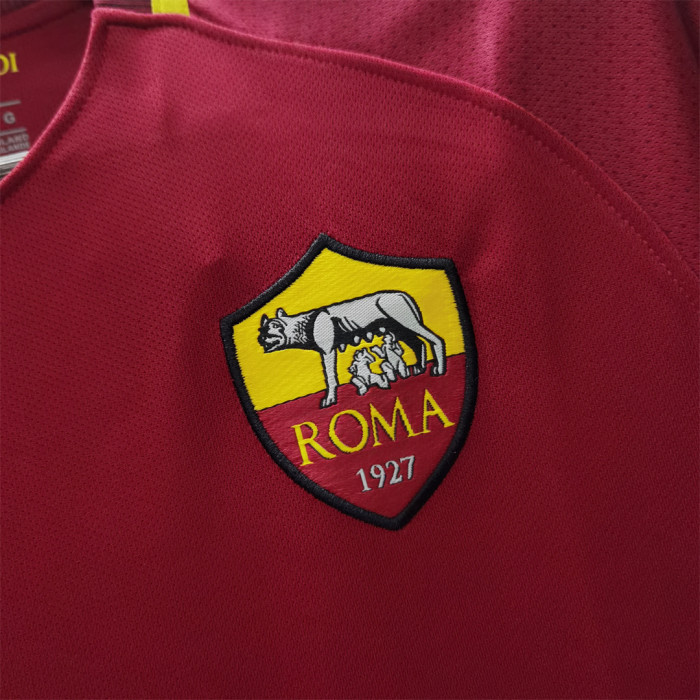 with Serie A Patch Retro Jersey 2017-2018 As Roma DE ROSSI 16 Home Soccer Jersey