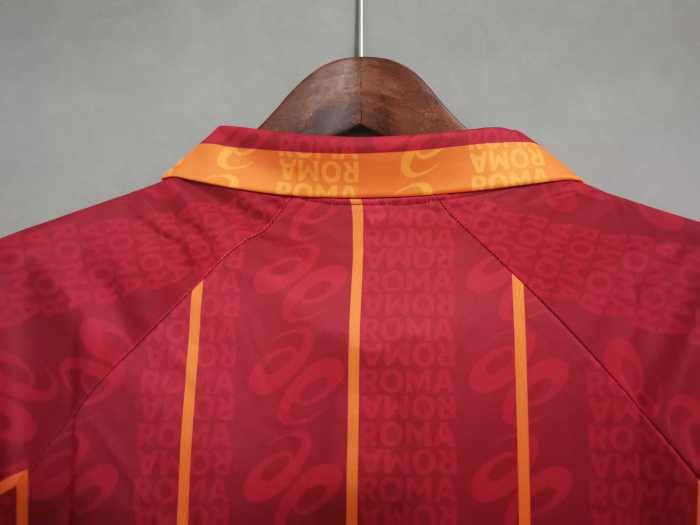 Retro Jersey 1996-1997 As Roma Home Soccer Jersey Vintage Football Shirt