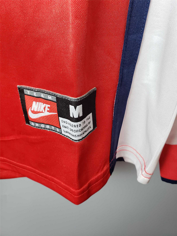 Long Sleeve Retro Jersey 1998-1999 Arsenal Home Soccer Jersey LS Vintage Football Shirt
