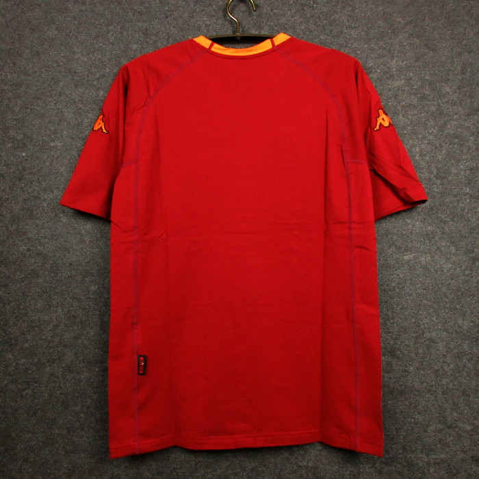 Retro Jersey 2000-2001 As Roma Home Soccer Jersey Vintage Football Shirt