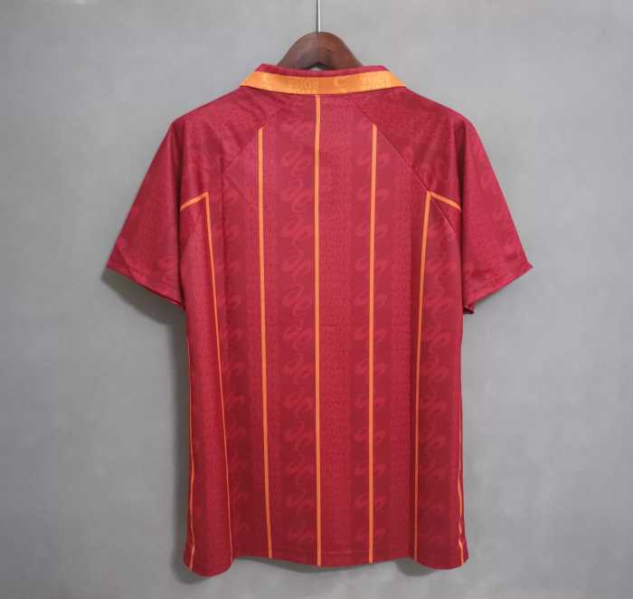 Retro Jersey 1996-1997 As Roma Home Soccer Jersey Vintage Football Shirt