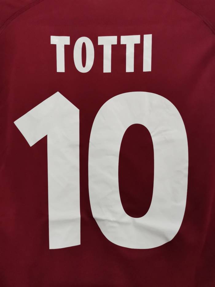 Retro Jersey 2000-2001 As Roma TOTTI 10 Home Soccer Jersey Vintage Football Shirt