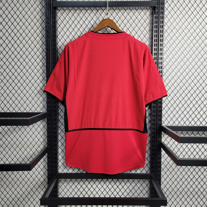 Retro Jersey 2002-2004 Manchester United Home Soccer Jersey Vintage Man Utd Football Shirt
