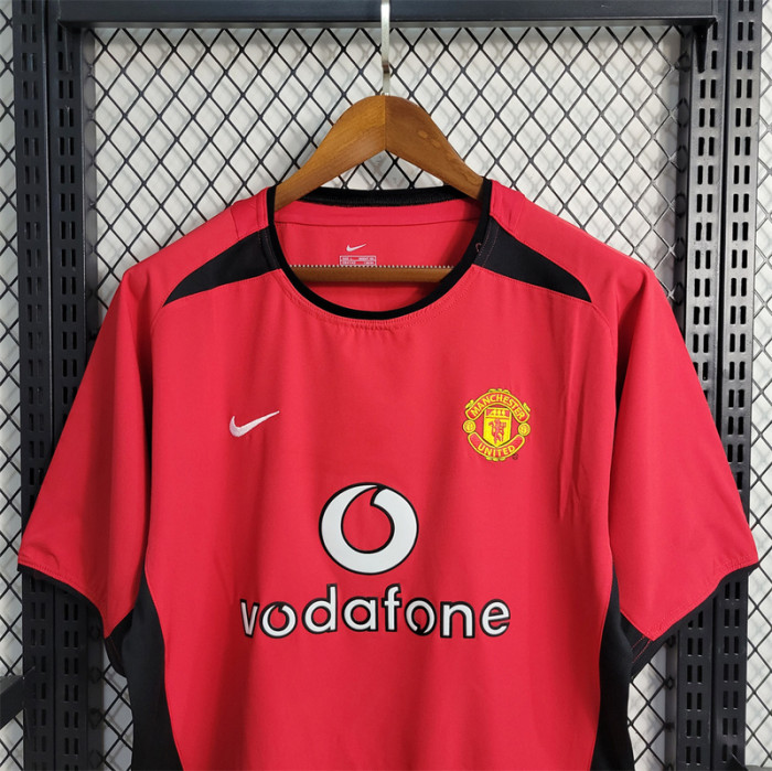Retro Jersey 2002-2004 Manchester United Home Soccer Jersey Vintage Man Utd Football Shirt